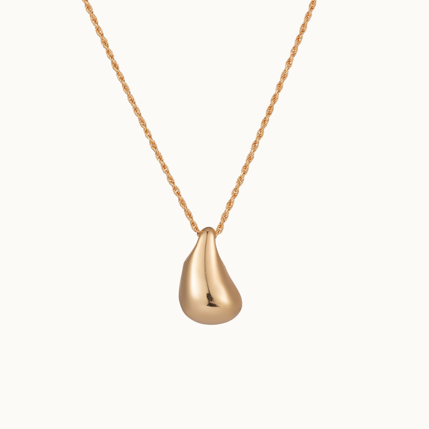 Sculptural Droplet Pendant Necklace 49-55cm