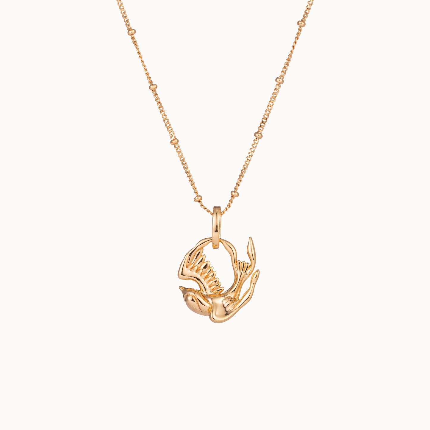 Mockingjay Beaded Chain Necklace 38-44cm