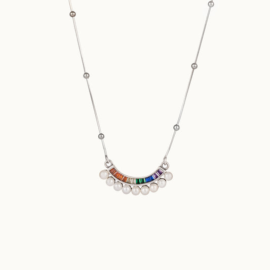 Malibu Rainbow Smile Pearl Necklace