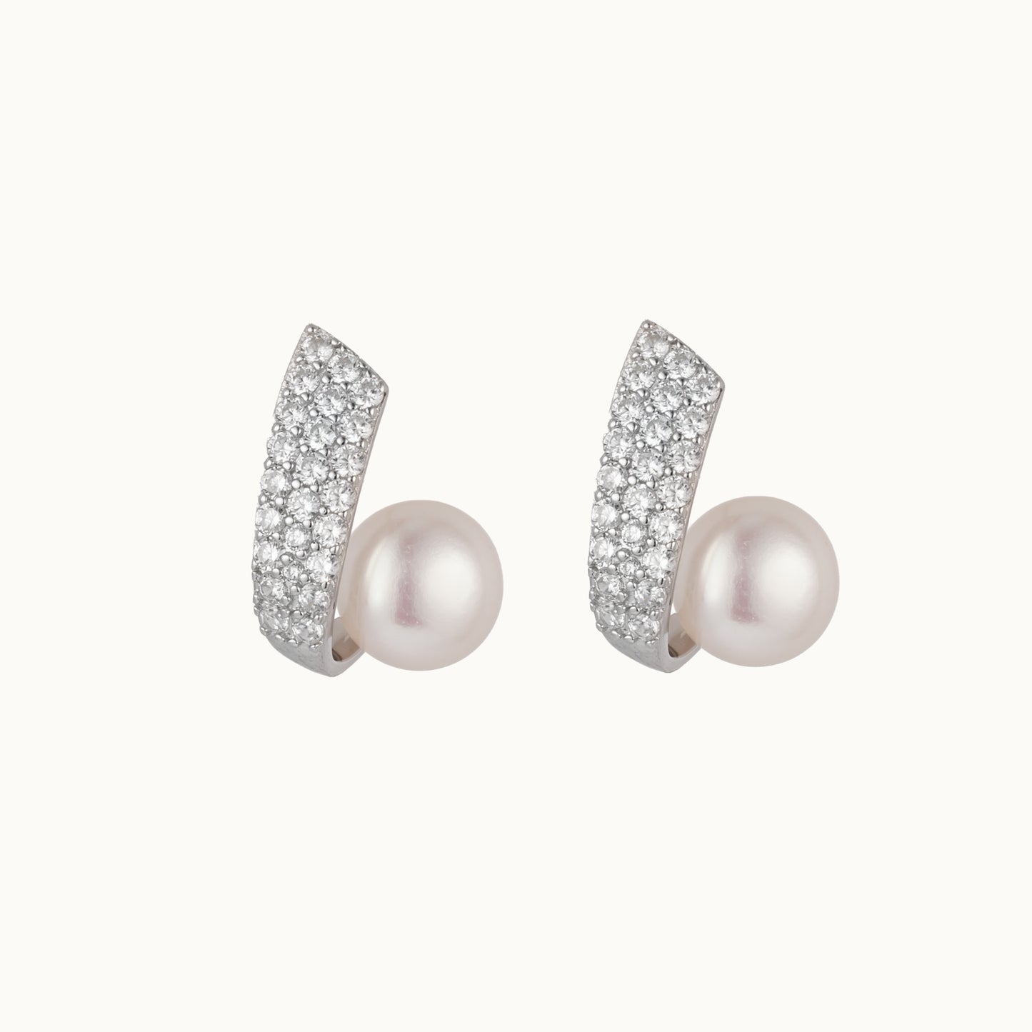 Savi Victory Wing Pearl Earrings