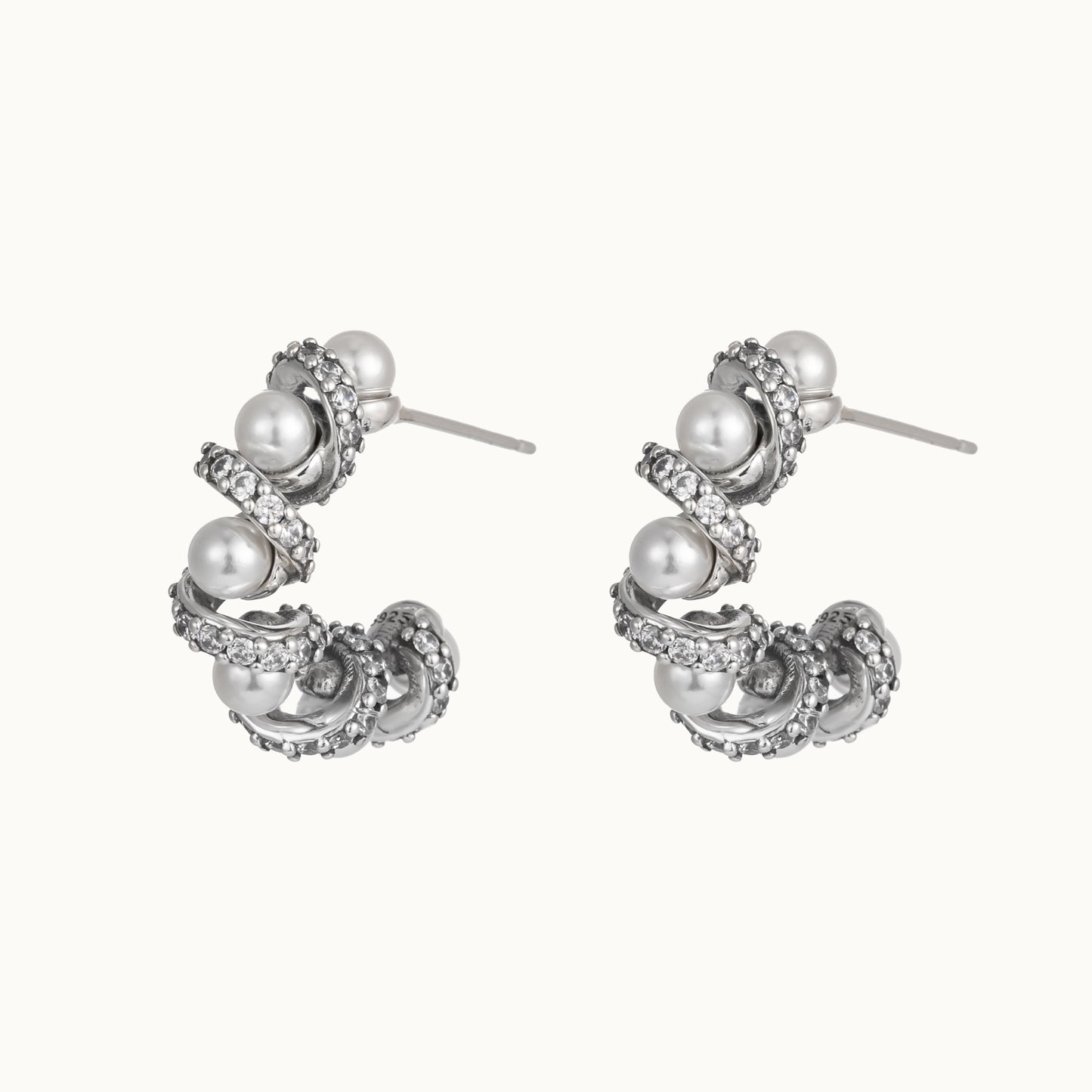 Savi Swirl Baroque Pearl Earrings