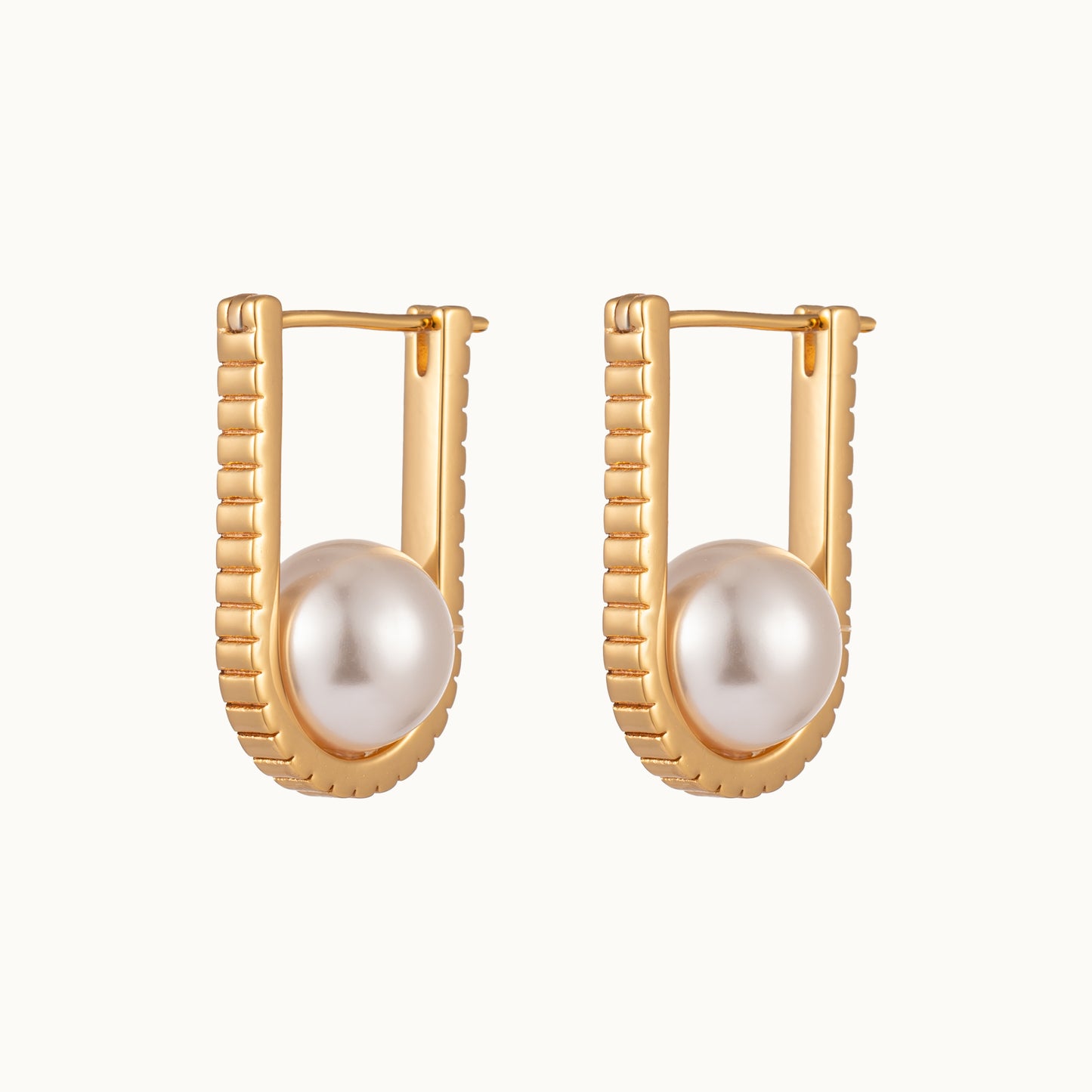 Venus Pearl Rome Huggie Earrings