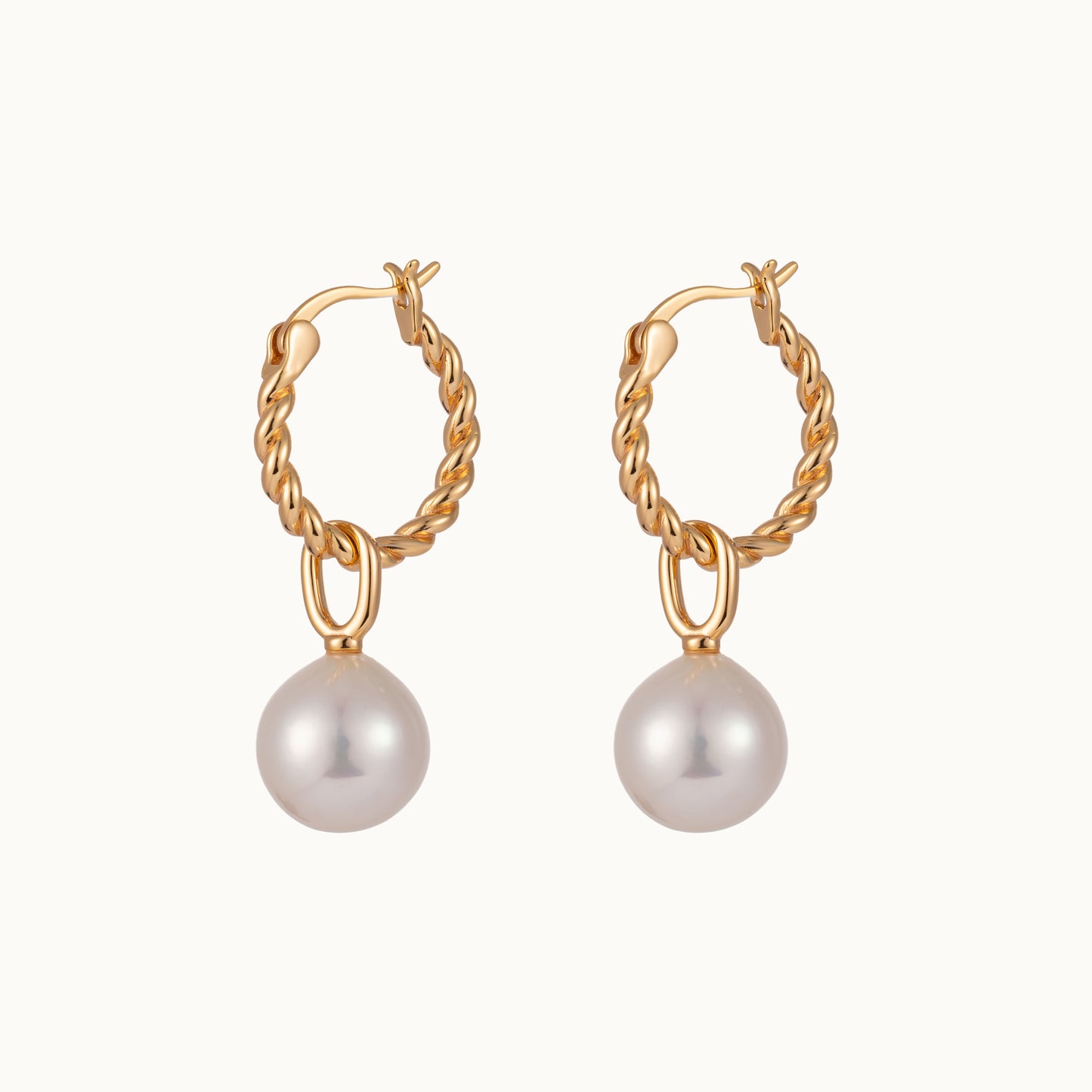 Venus Pearl Small Hoop Earrings