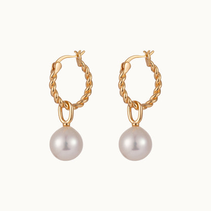 Venus Pearl Small Hoop Earrings