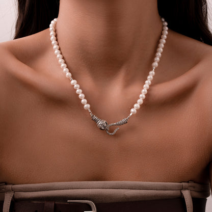 Venus Serpent Pearl Necklace